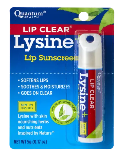 Lip Clear® Lysine+® Coldstick SPF-21 (5gm) - Quantum Health Lip Clear® Lysine+® Coldstick SPF-21 (5gm) - Quantum Health