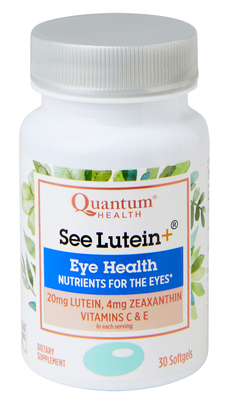 Quantum Health See Lutein+ supplement bottle on a white background