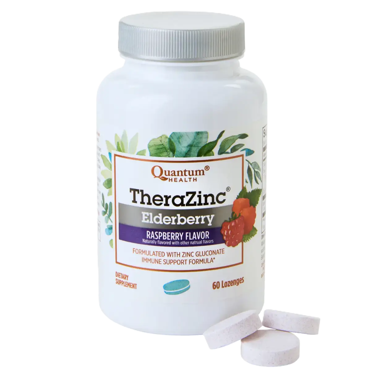 Quantum Health TheraZinc® Zinc Elderberry Lozenges, 14 & 60 Count