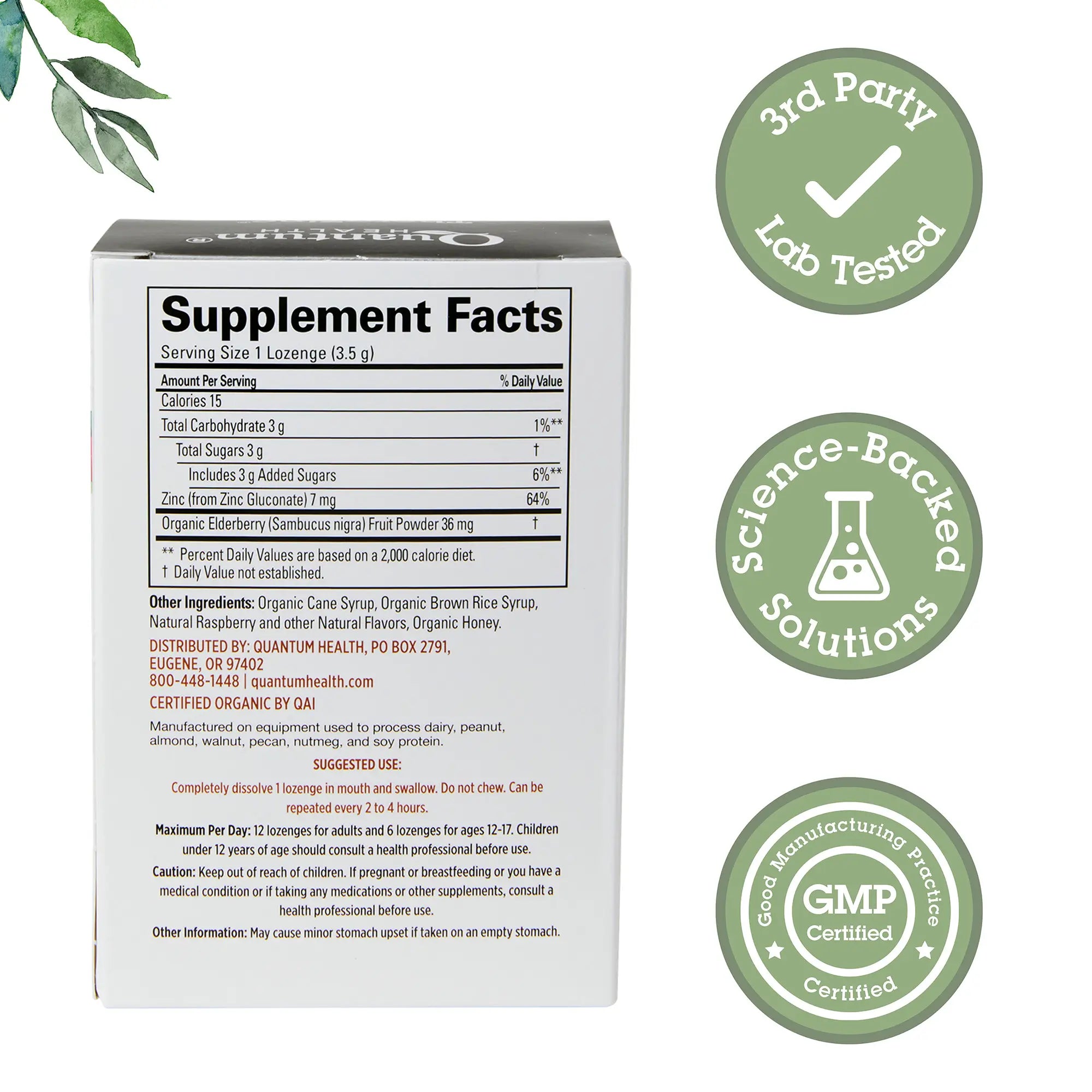 TheraZinc®  USDA Elderberry Raspberry Lozenges