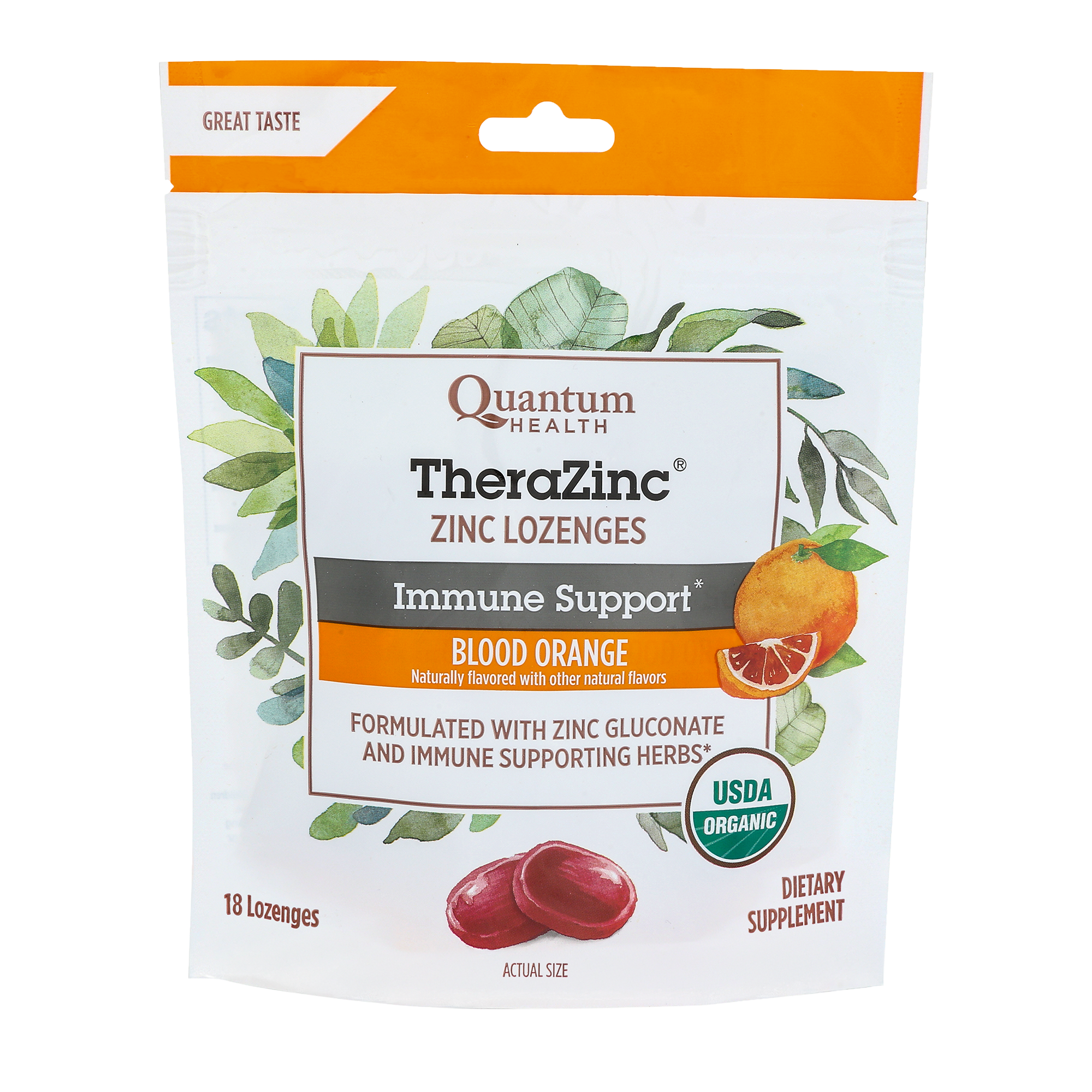 TheraZinc®  USDA Organic Blood Orange Lozenges