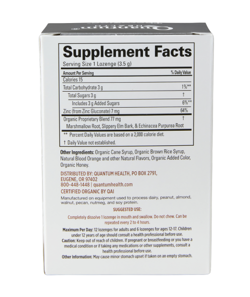TheraZinc®  USDA Organic Blood Orange Lozenges