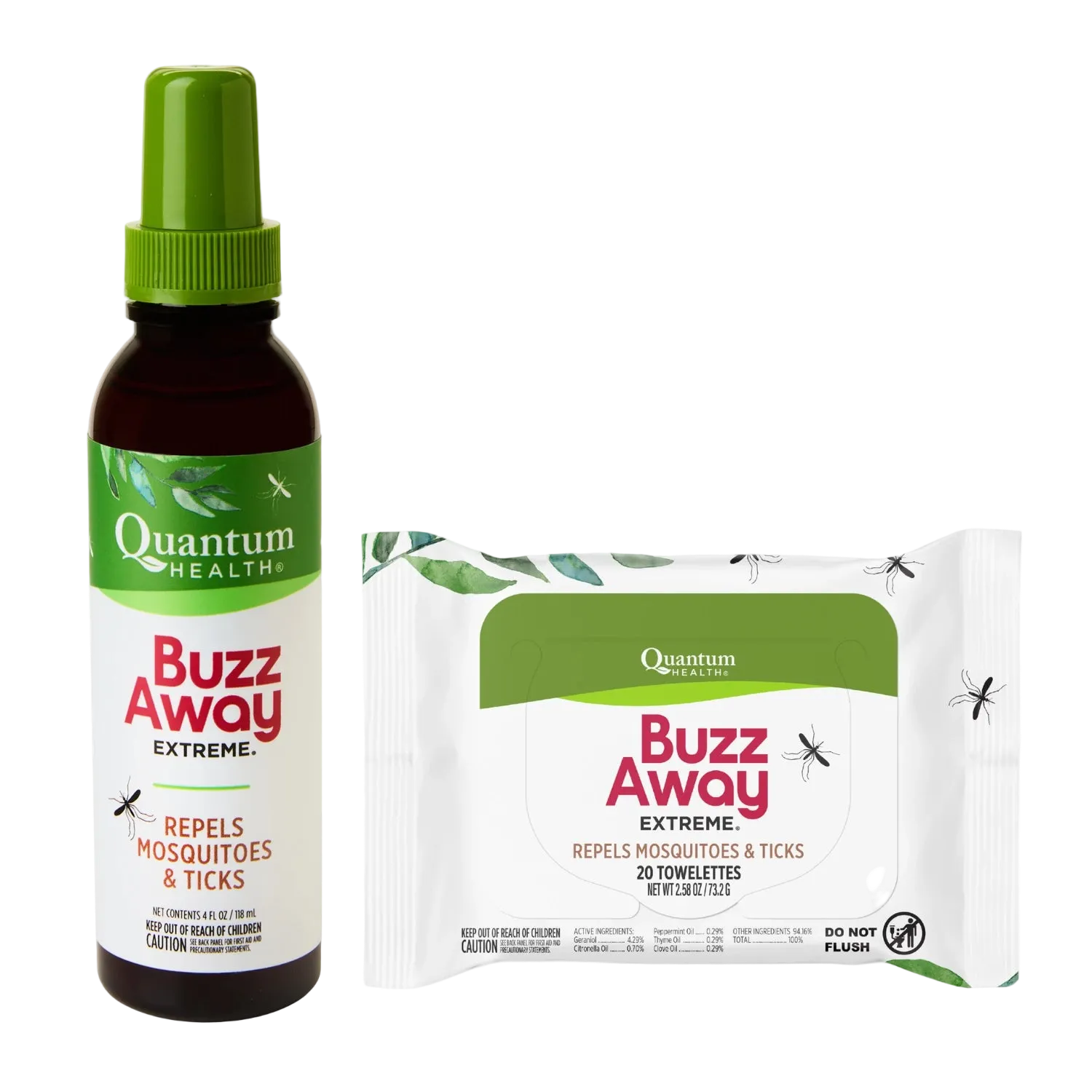 Buzz Away Extreme® Spray and Towelettes Bundle